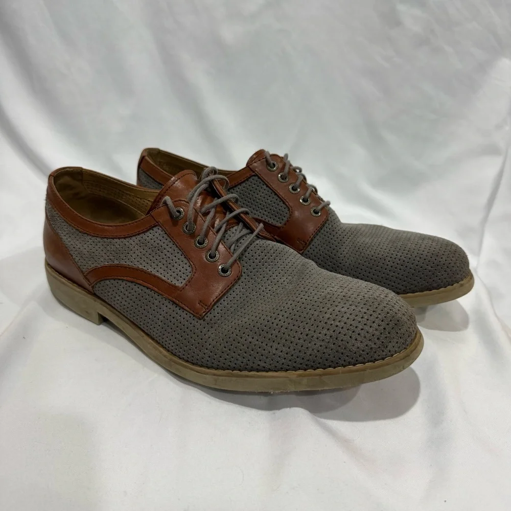 Johnston & Murphy Perforated Oxford‎ Shoes 10M Smart Casual Lightweight Corpcore